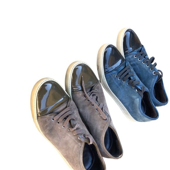 BUNDLE of 2 Lanvin Shoes - Brown and Blue Size 8 - Picture 2 of 6